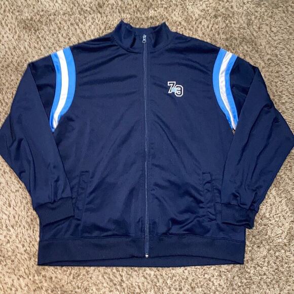 Athletic Works Dri Fit Navy Blue Track Jacket Men Size Large - Picture 1 of 4